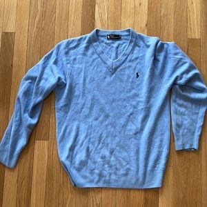 Polo light blue, cashmere medium sweater